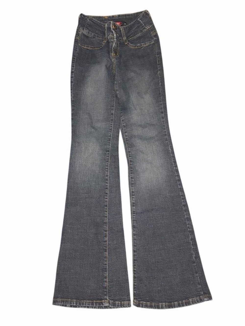 Vintage Angel Jeans Size 0 Dark Wash Flare Leg Denim Y2K Aesthetic Low Rise.